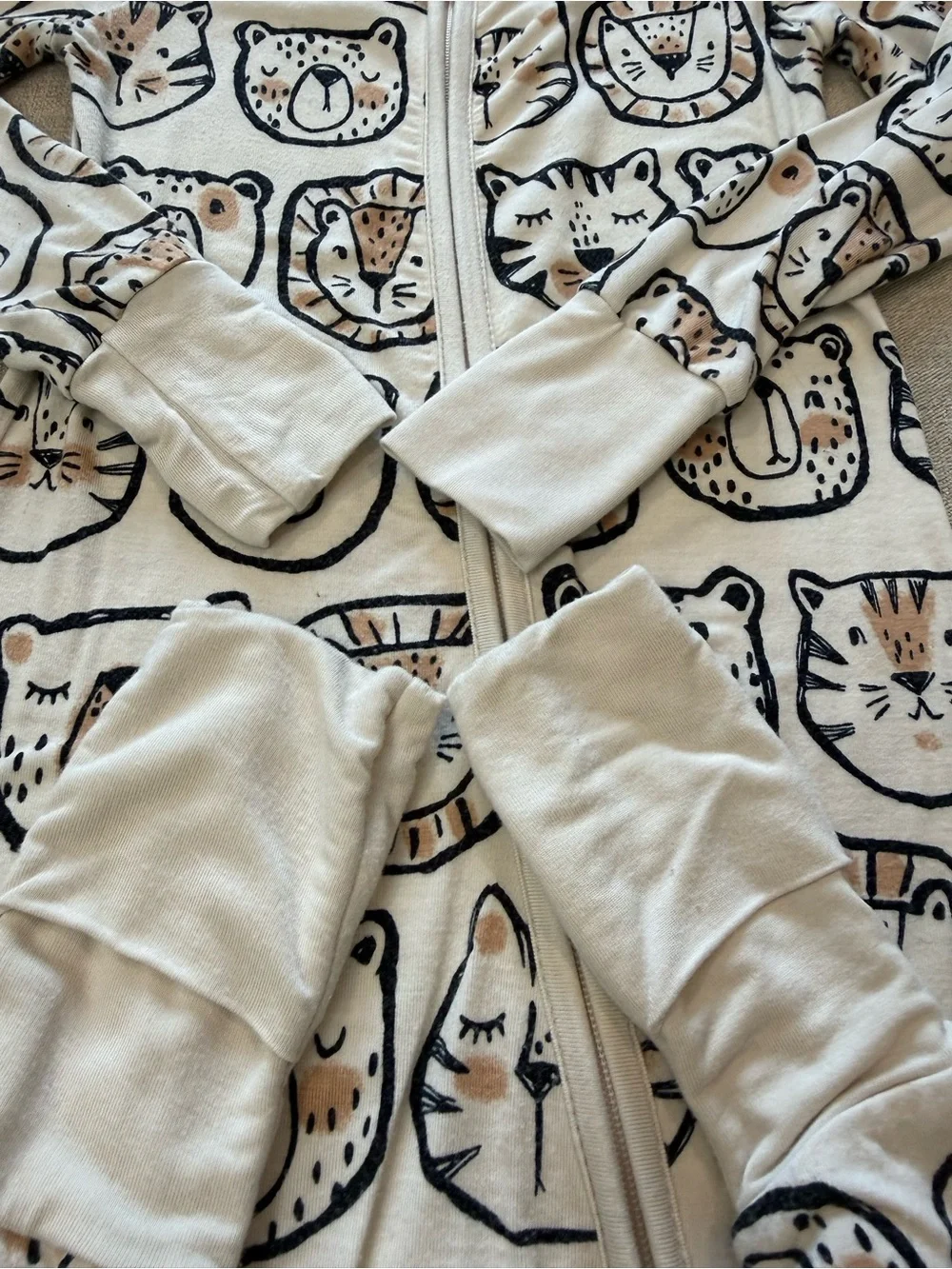 Little Sleepies Lions, Tigers & Bears Zippy 18-24 Months